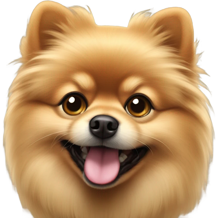 A tan Pomeranian  emoji