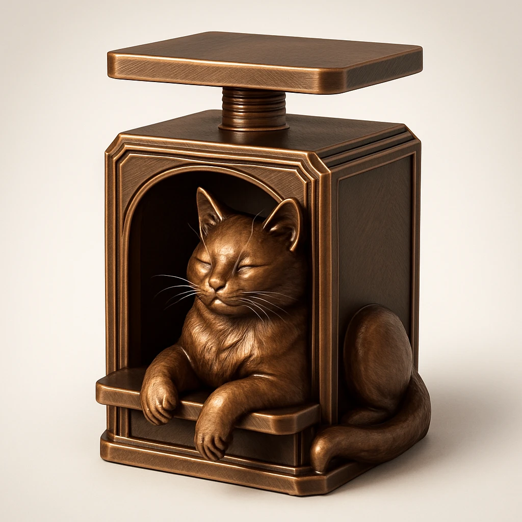 cats relaxing in a vertical playhouse emoji