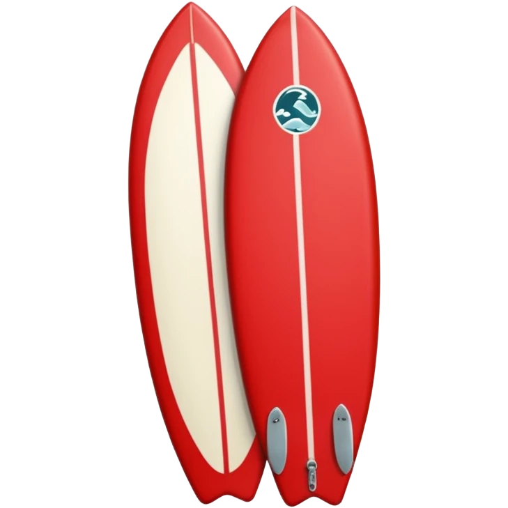 1 Red Surfboard with Sticker emoji