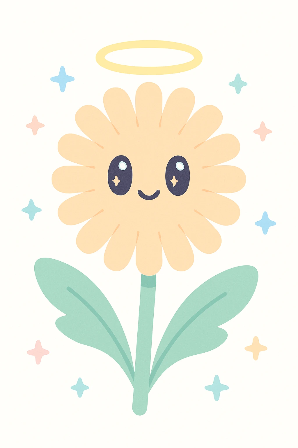 a dandelion with a halo emoji