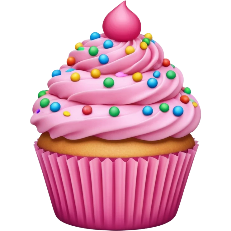 Cupcake with pink icing emoji
