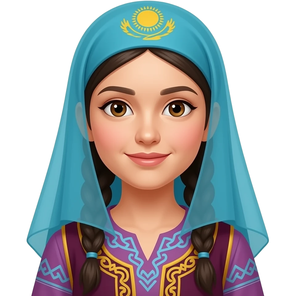 Kazakh girl emoji emoji
