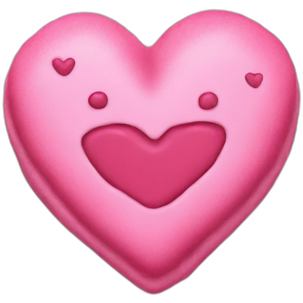 heartshaped pink cookie emoji