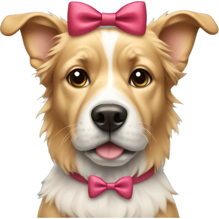 dog with a bow emoji