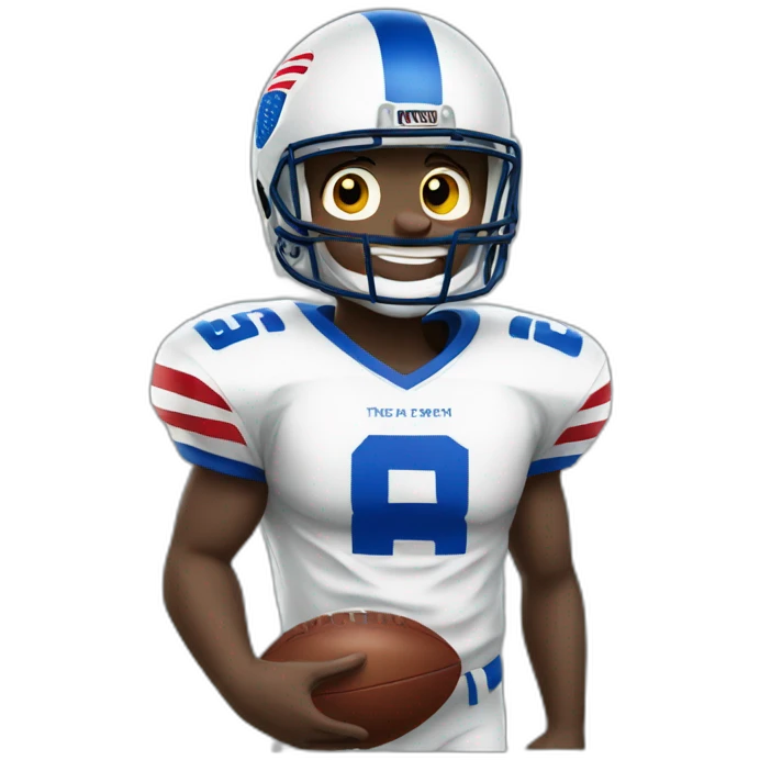 Happy American football emoji