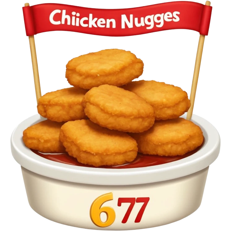 Chicken nuggets coming to life and doing 67 emoji