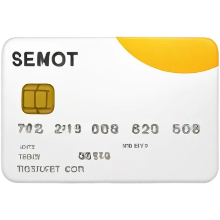 White debit card  emoji
