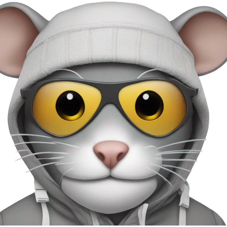 Rat with a ski mask on  emoji