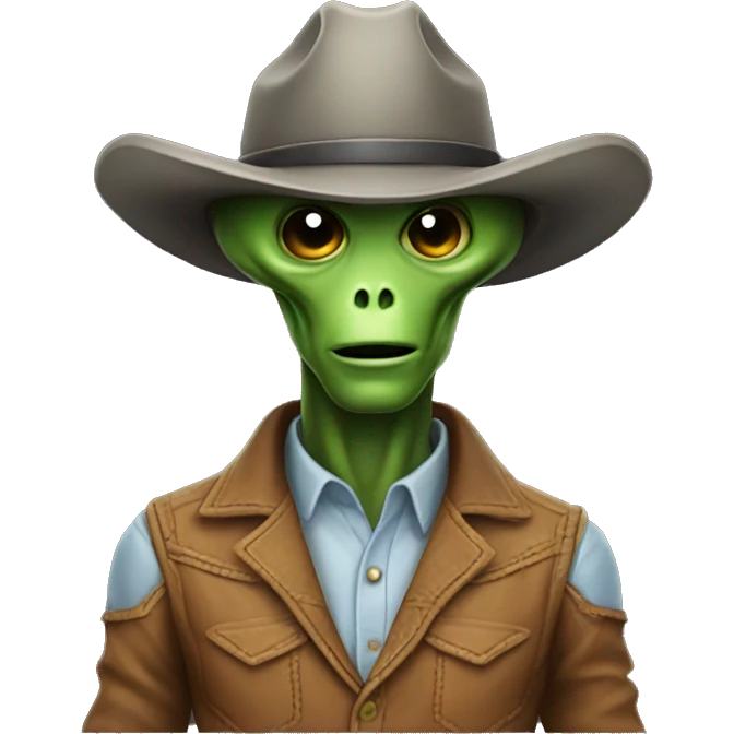 alien in a cowboy suit  emoji