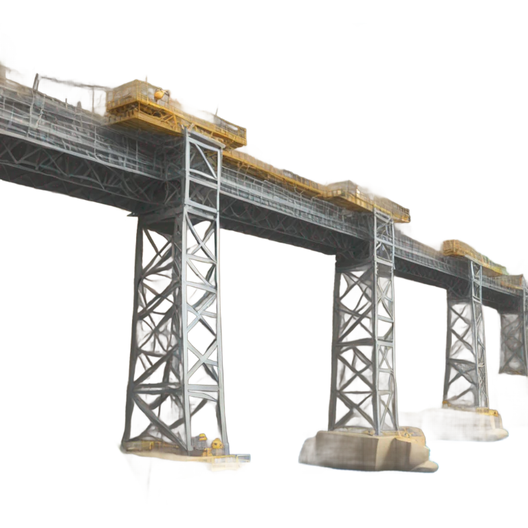 A Bridge Being Built Between Two Cliffs emoji
