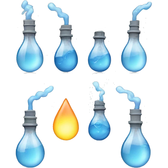 Water gas and electricity emoji
