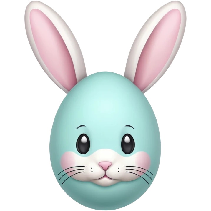 easter egg with bunny ears emoji