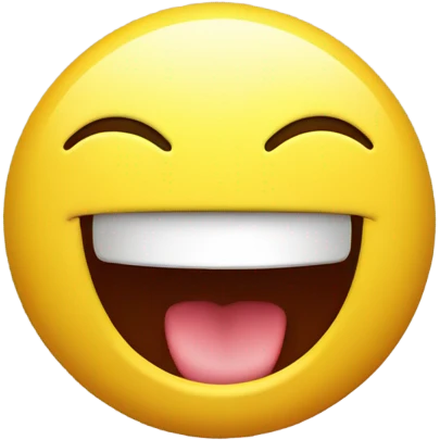 Generate an emoji-style image of a yellow face with a cute smile, playfully flipping the middle finger with both hands. The expression should be both cheeky and endearing. emoji