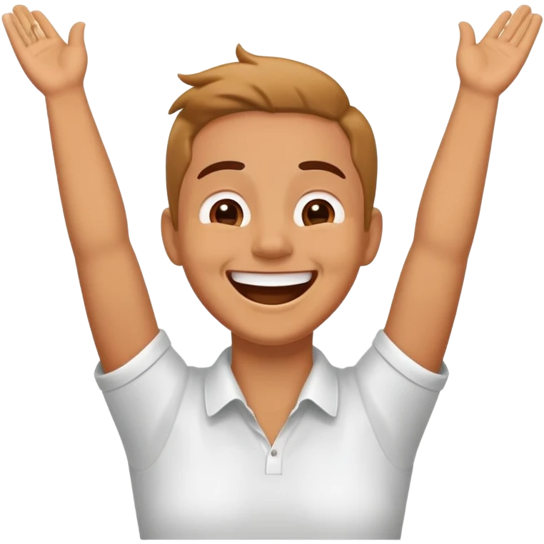 person laughing while having hands across there neck emoji