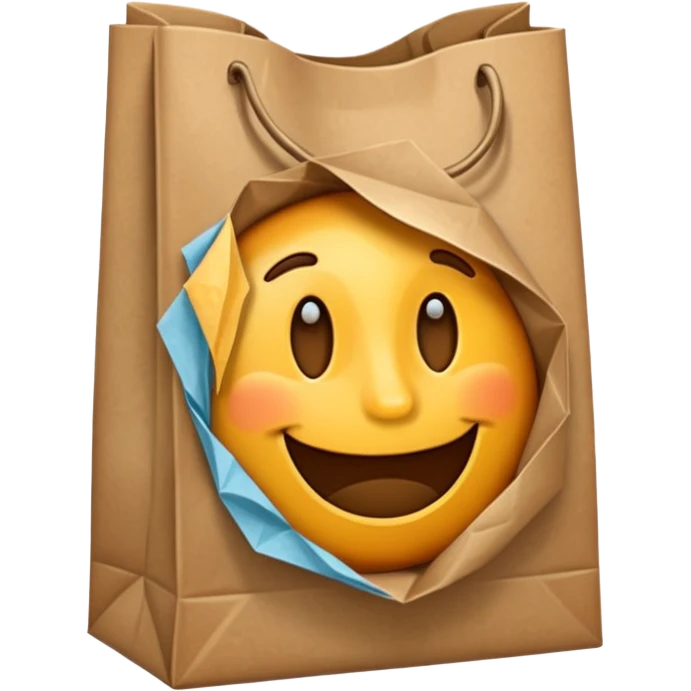 paper bag. negative: emoji emoji