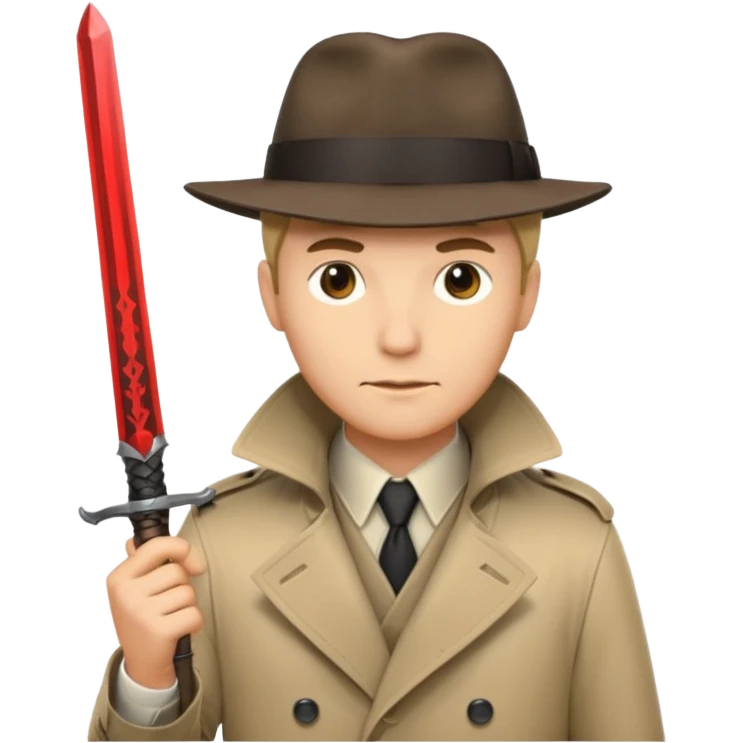 Detective with sword emoji