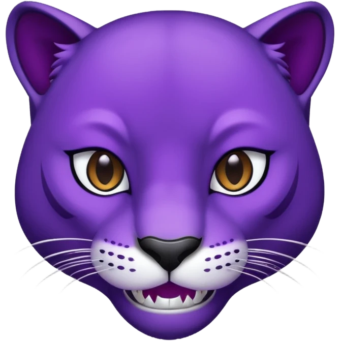 Purple Panther face turned to the slight right emoji