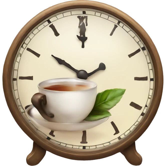 Clock tea emoji