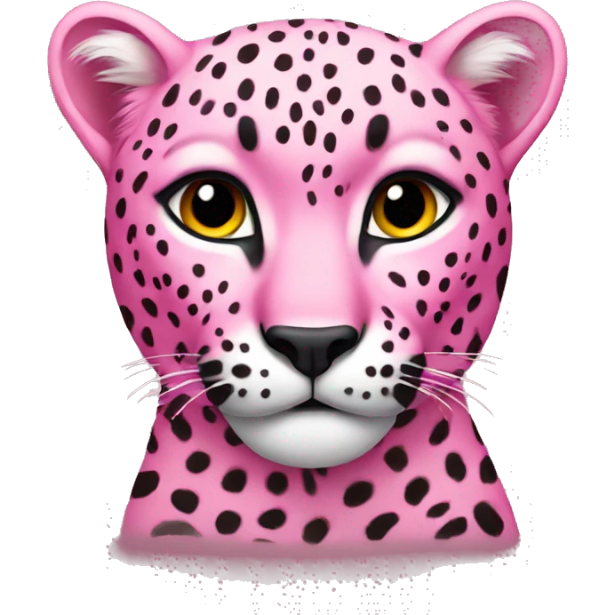 Pink cheetah emoji
