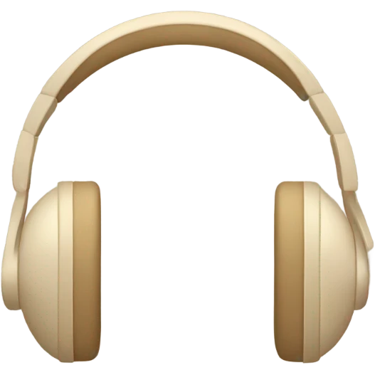 Beige headphones emoji