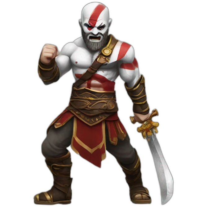 Kratos celebrating emoji