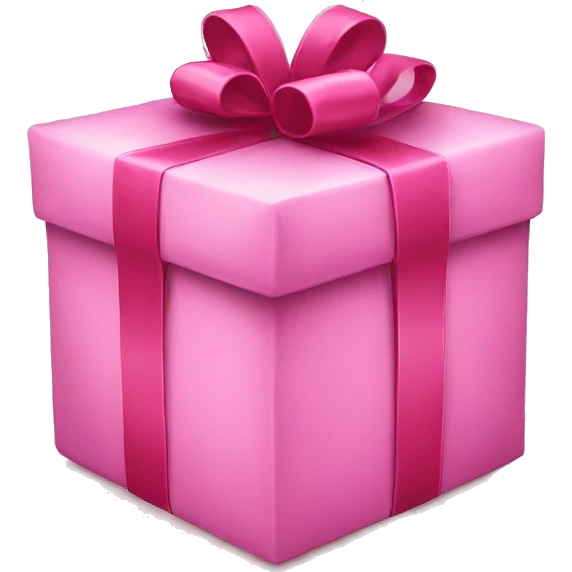 pink christmas present emoji