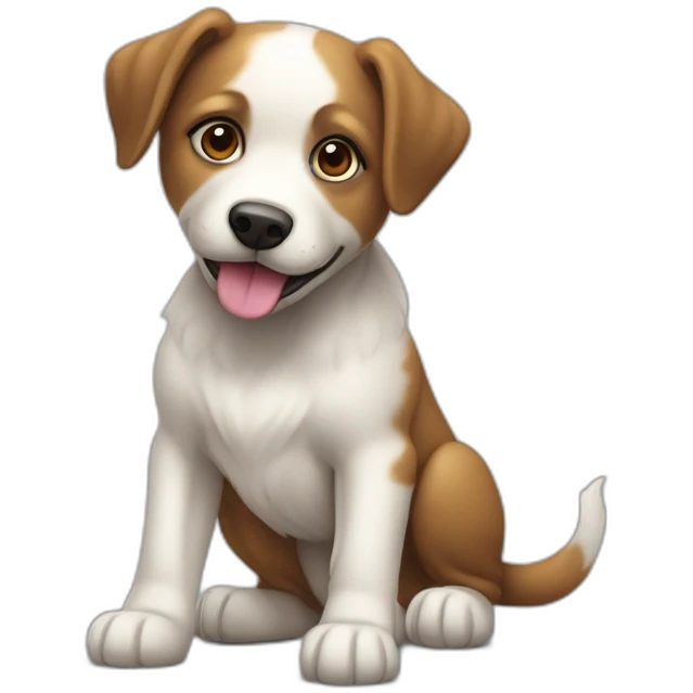 Chien qui joue aux jeux vidéo emoji