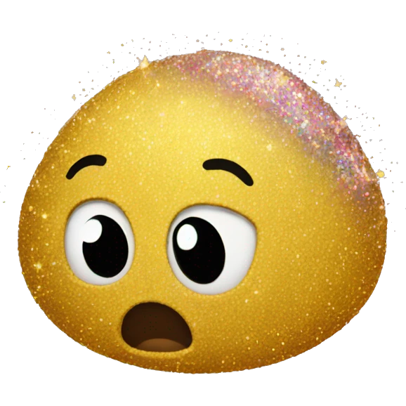 Huge fart with glitter emoji