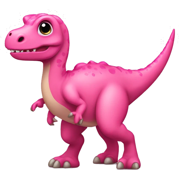 Pink dinosaur cute emoji