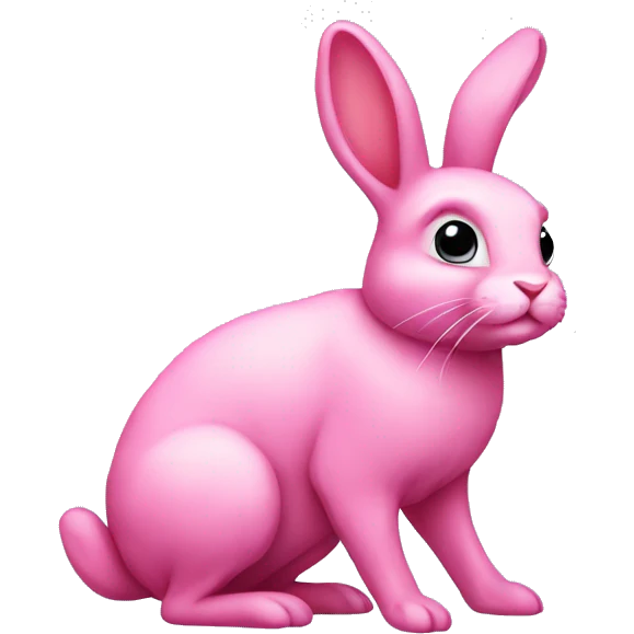 Pink bunny fully body emoji