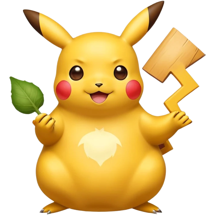Cute happy Pikachu sipping from gourd Yerba mate from Argentina in hanD emoji