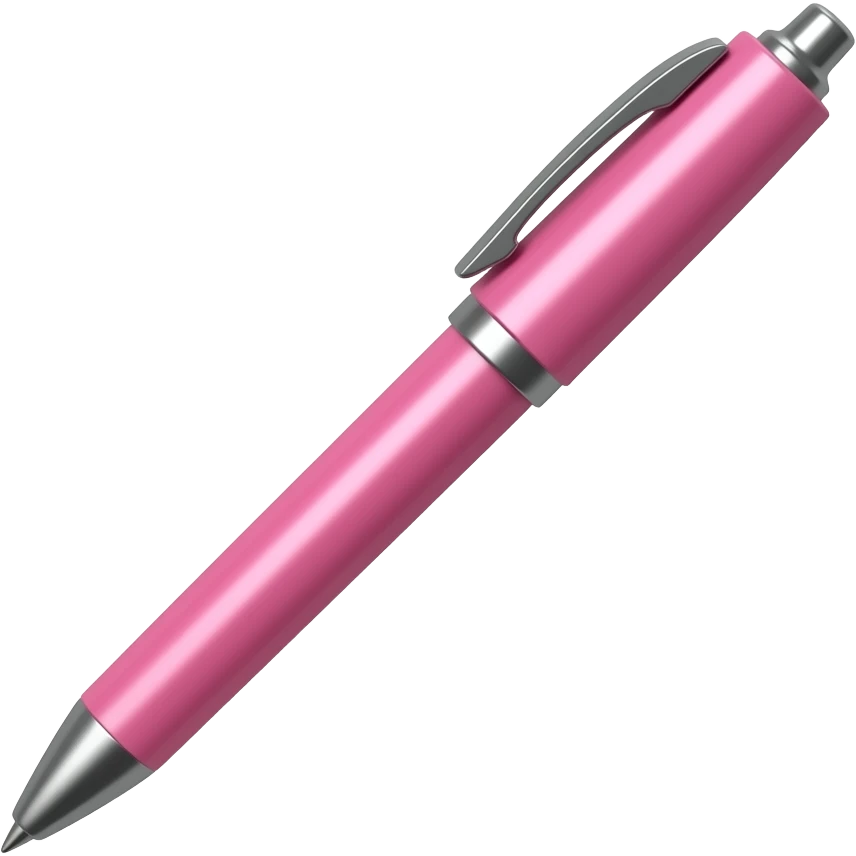 pretty pen but thin and pink emoji