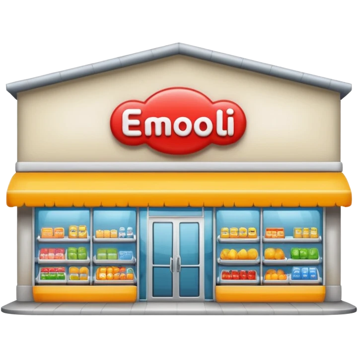 create a supermarket shop front emoji