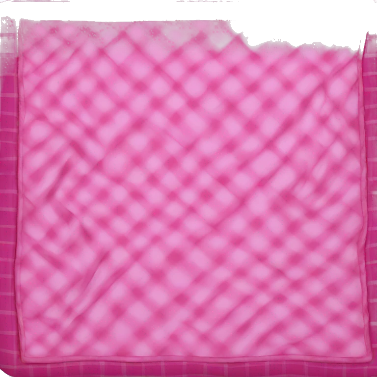 pink plaid blanket folded emoji