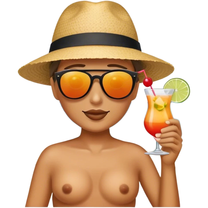 plaża i drink emoji