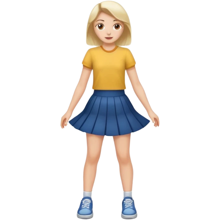 Nude girl legs  opening left right  emoji