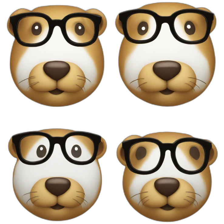 gopher emoji with glasses emoji