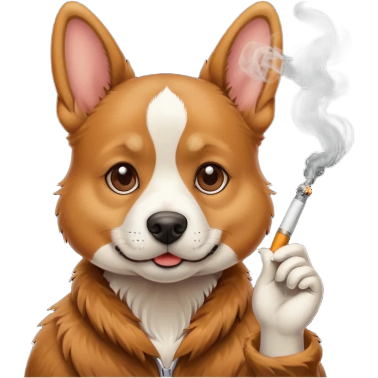 Dog smoking cig  emoji