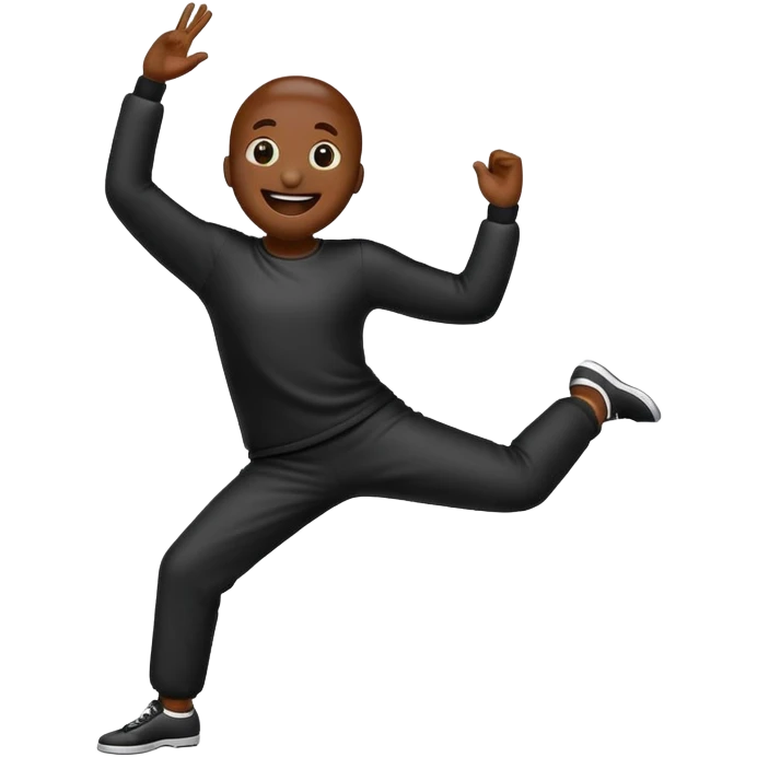 Black emoji praise dancing emoji