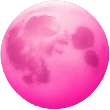 Pink moon emoji