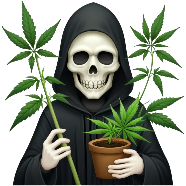 grim reaper weed emoji