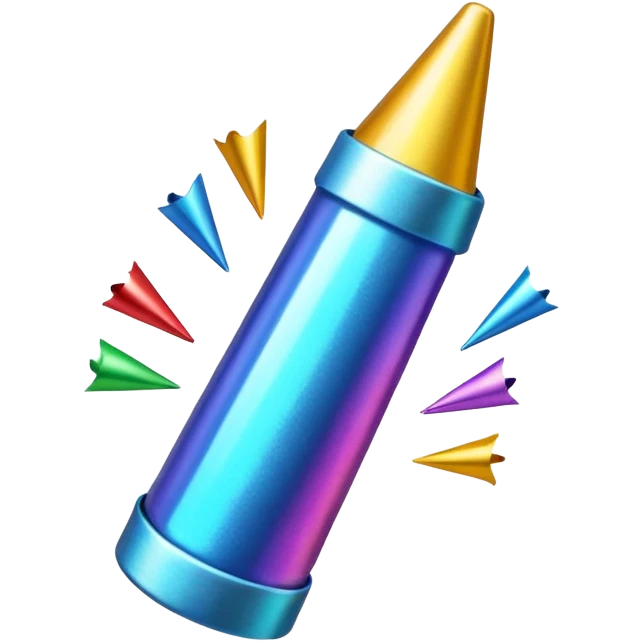 Black party popper  emoji