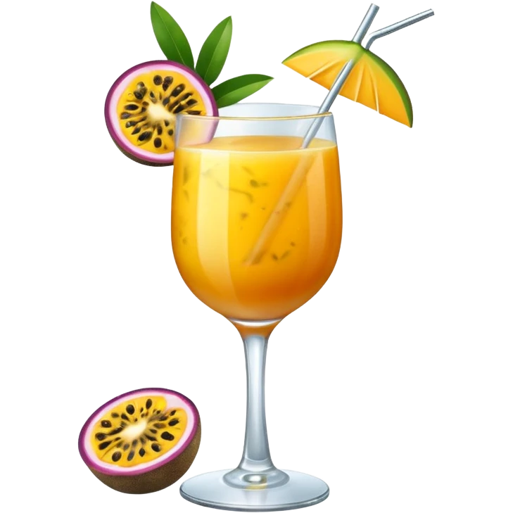 passionfruit & mango cocktail emoji