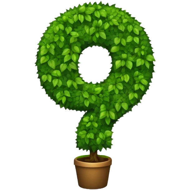 Shrub with a question mark shape  emoji