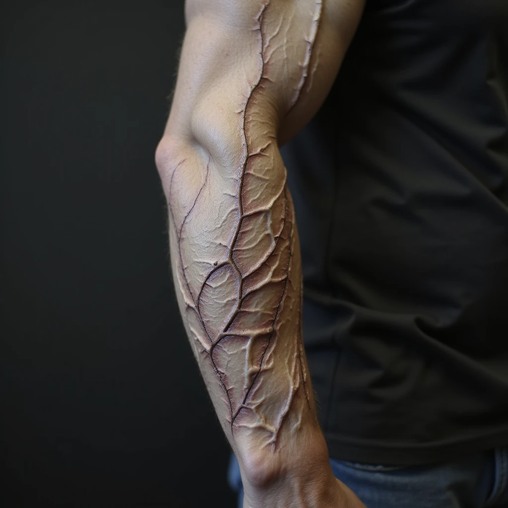 large muscular veiny forearm only, realistic style, no hand or upper arm visible emoji