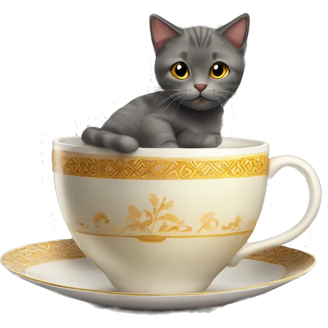 çay içen kedi emoji
