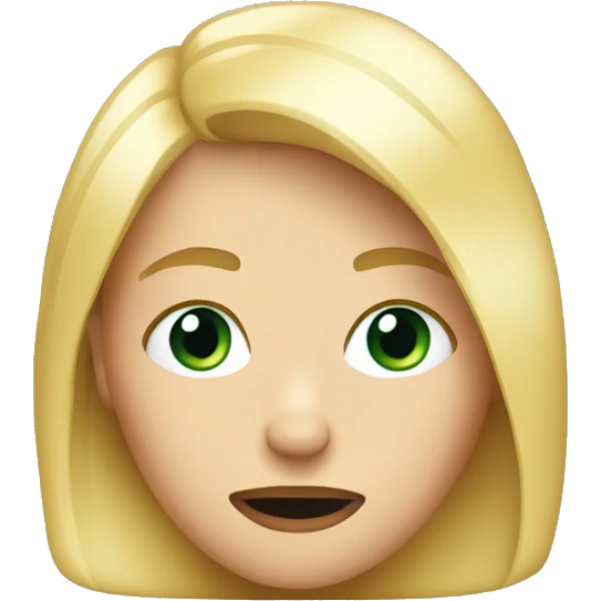 Blonde girl hungover emoji