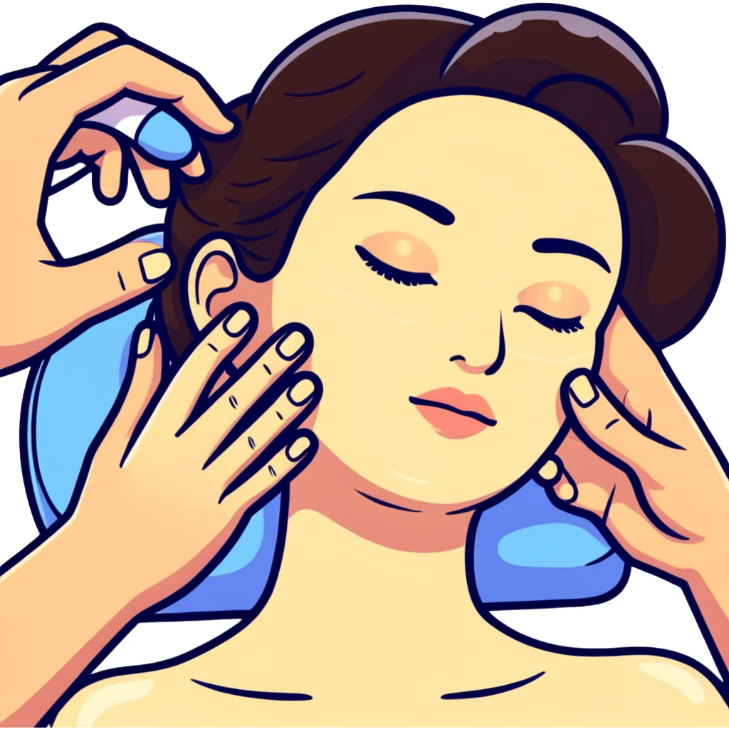 woman face massage emoji