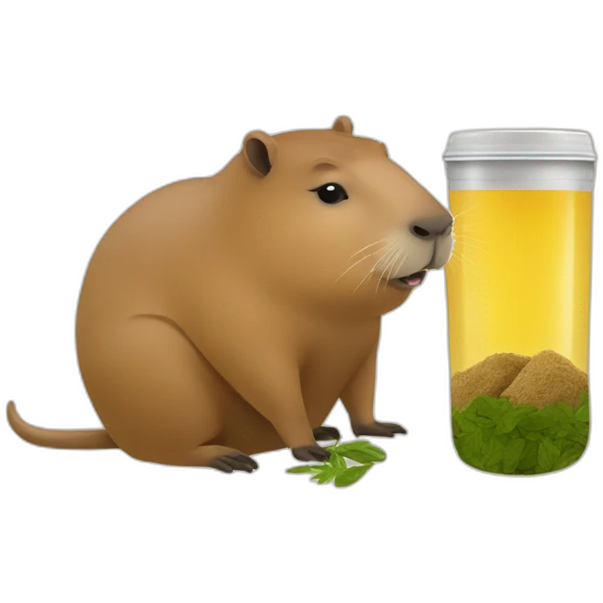 capybara drinking  yerba mate emoji