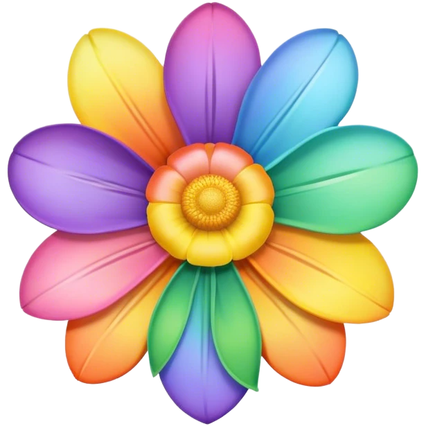 Pastel-Rainbow flower emoji